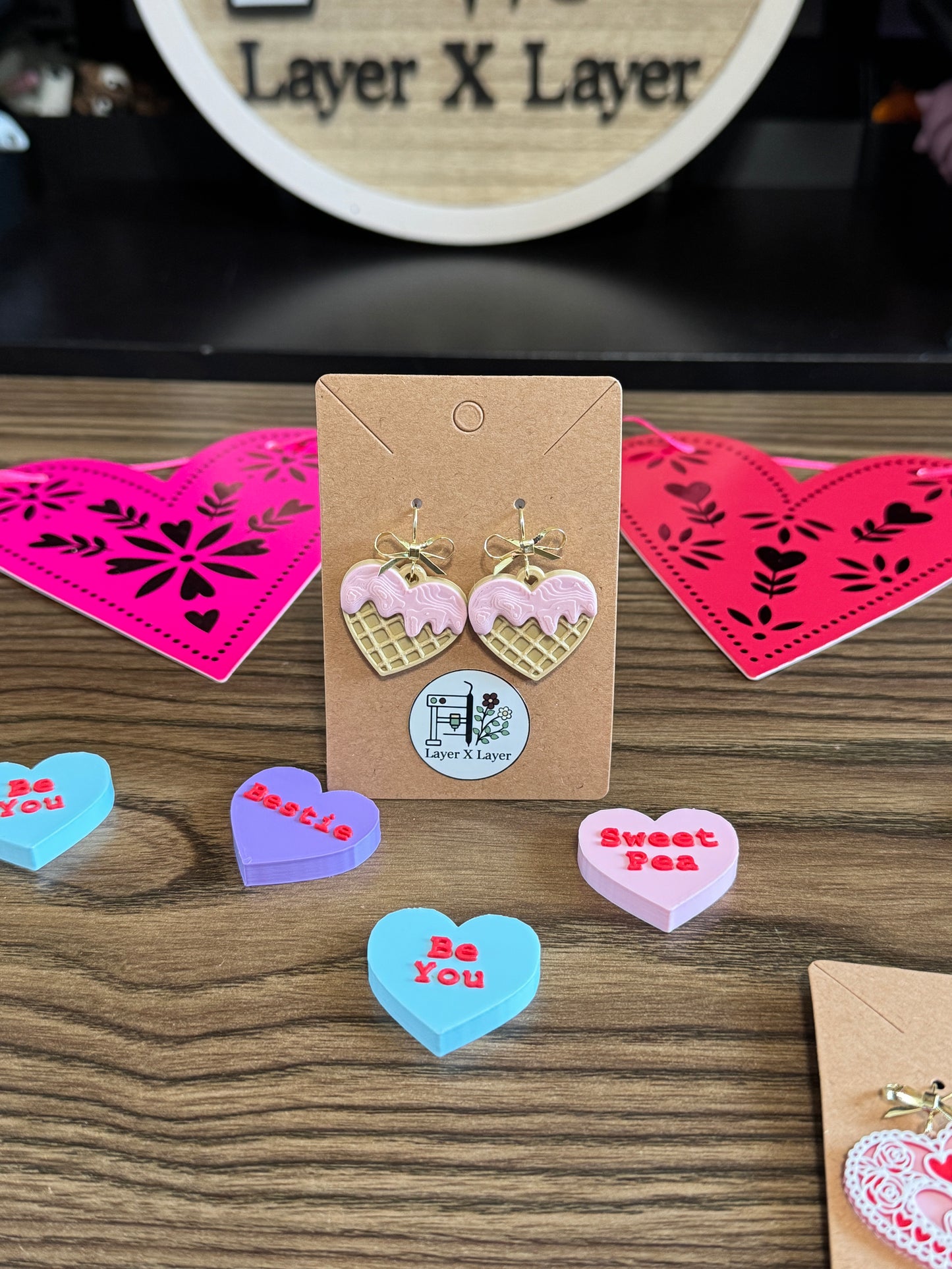 Waffle Earrings