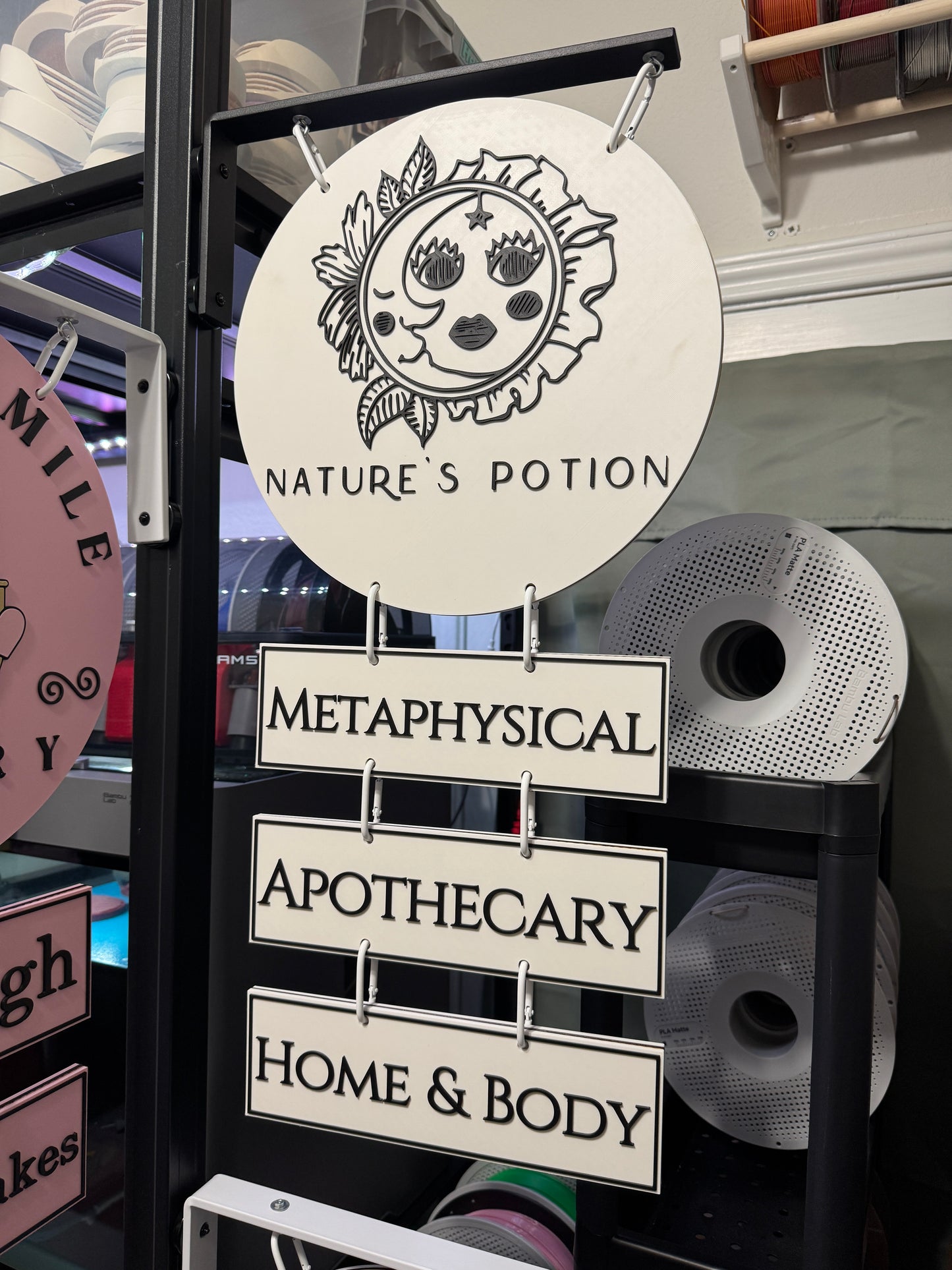 Custom Magnetic Logo Vendor Hanging Sign (12”)