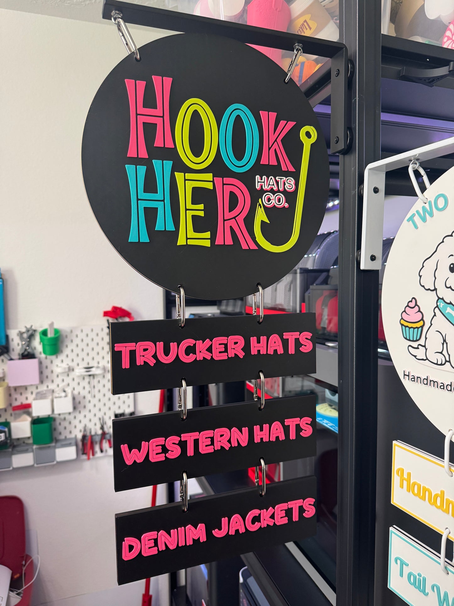 Custom Magnetic Logo Vendor Hanging Sign (12”)