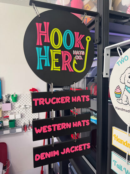 Custom Magnetic Logo Vendor Hanging Sign (12”)