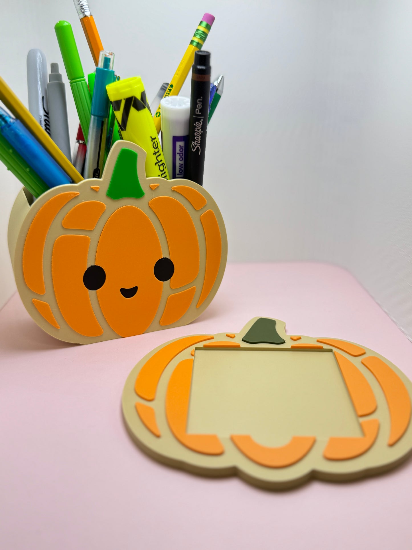 Pumpkin Pen Holder & Sticky Note Holder