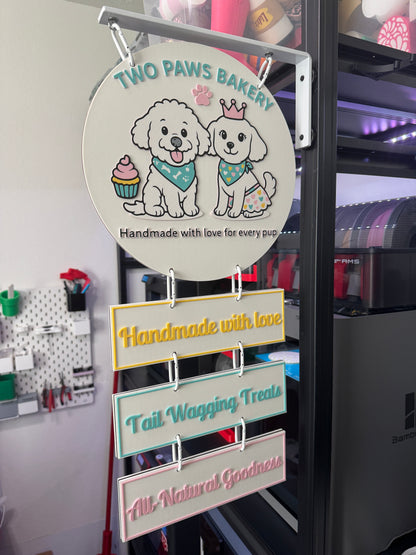 Custom Magnetic Logo Vendor Hanging Sign (12”)