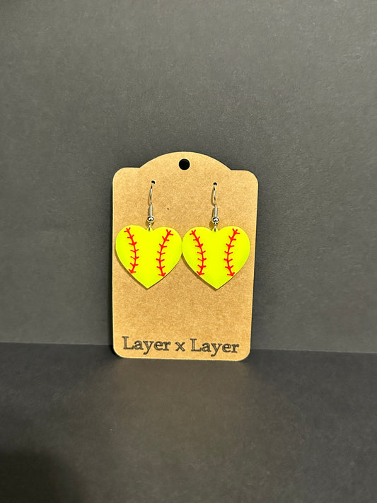 Softball Earrings