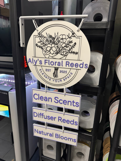 Custom Magnetic Logo Vendor Hanging Sign (12”)