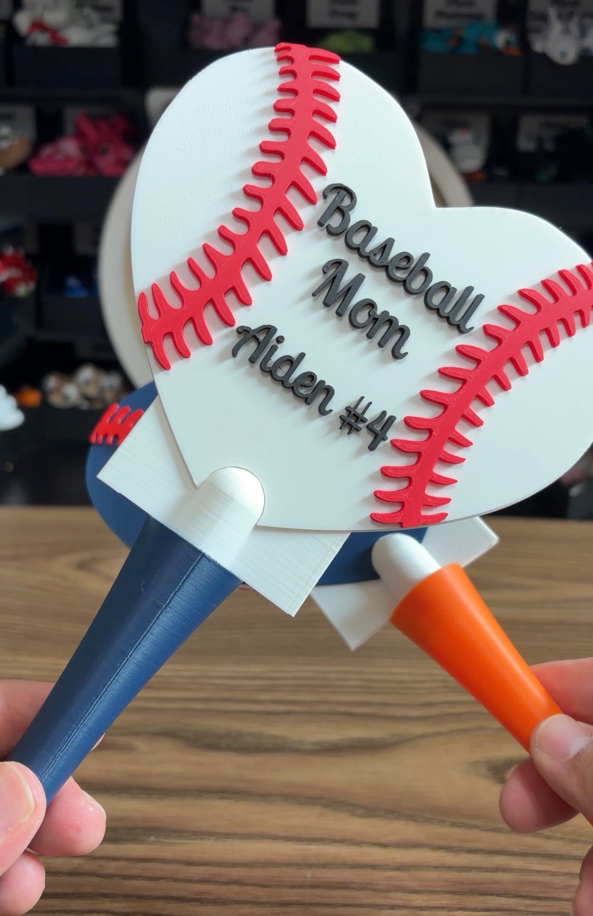 Custom Baseball Heart Tap-to-Pay Wand