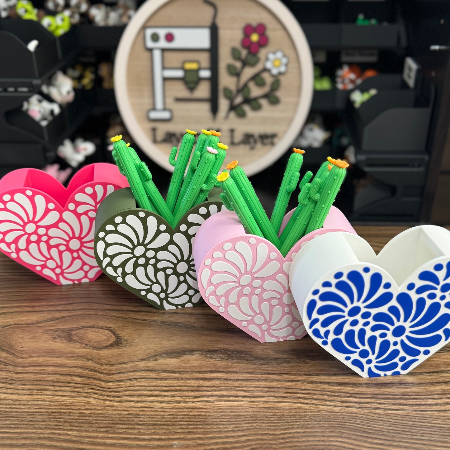 Talavera Pen/Sticky Note Holder