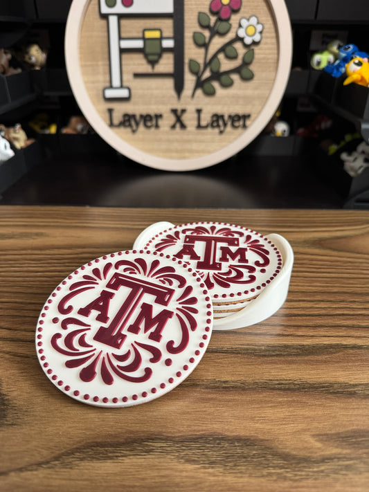 Talavera Aggie Coaster Set