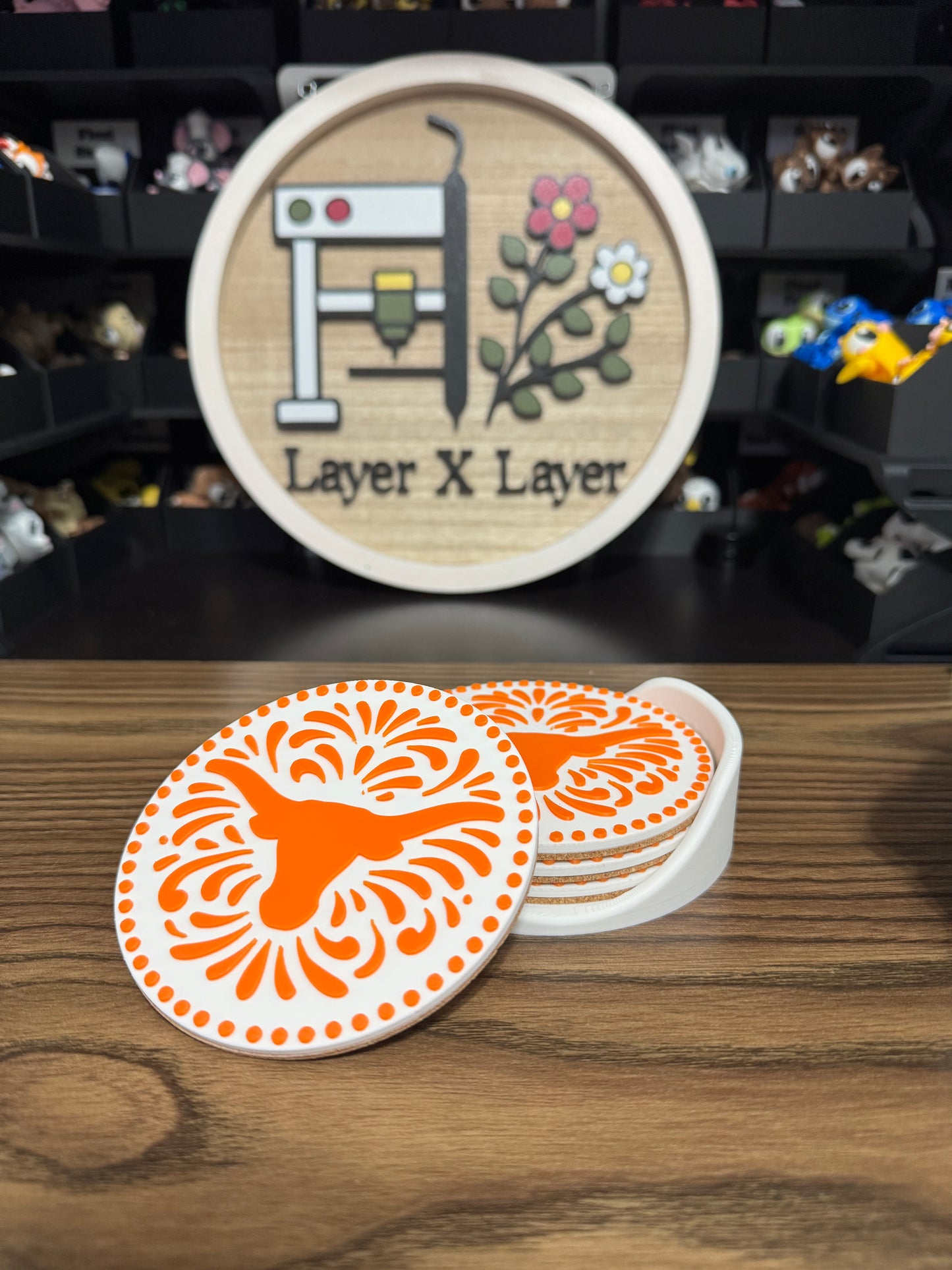 Talavera Longhorn Coaster Set