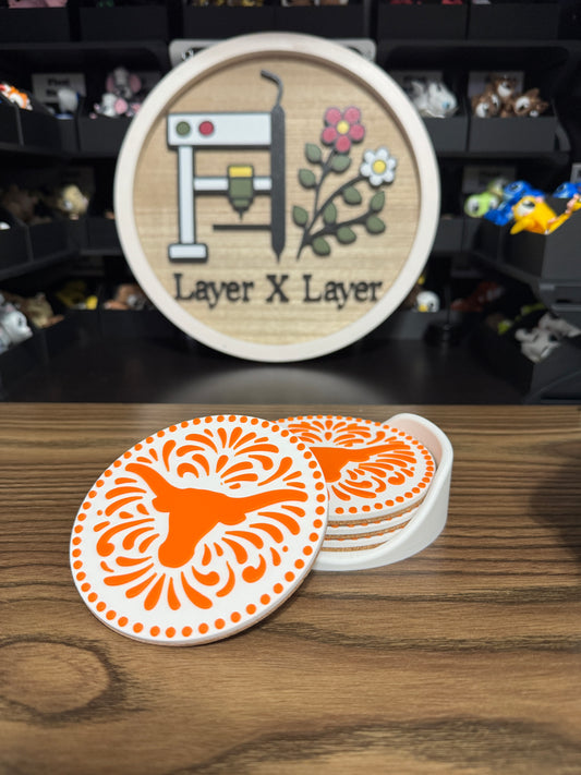 Talavera Longhorn Coaster Set