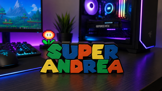 Custom Retro Gaming Nameplate