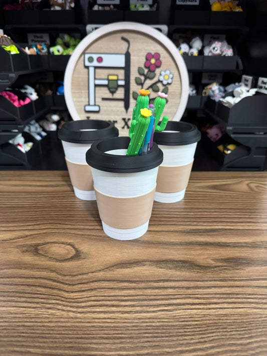 To-Go Coffee Cup Pen Holder