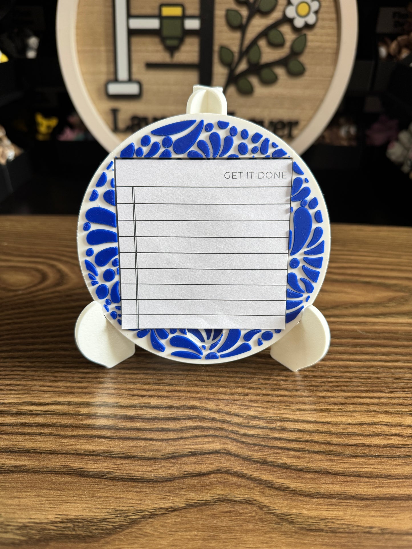 Talavera Pen & Sticky Note Holder