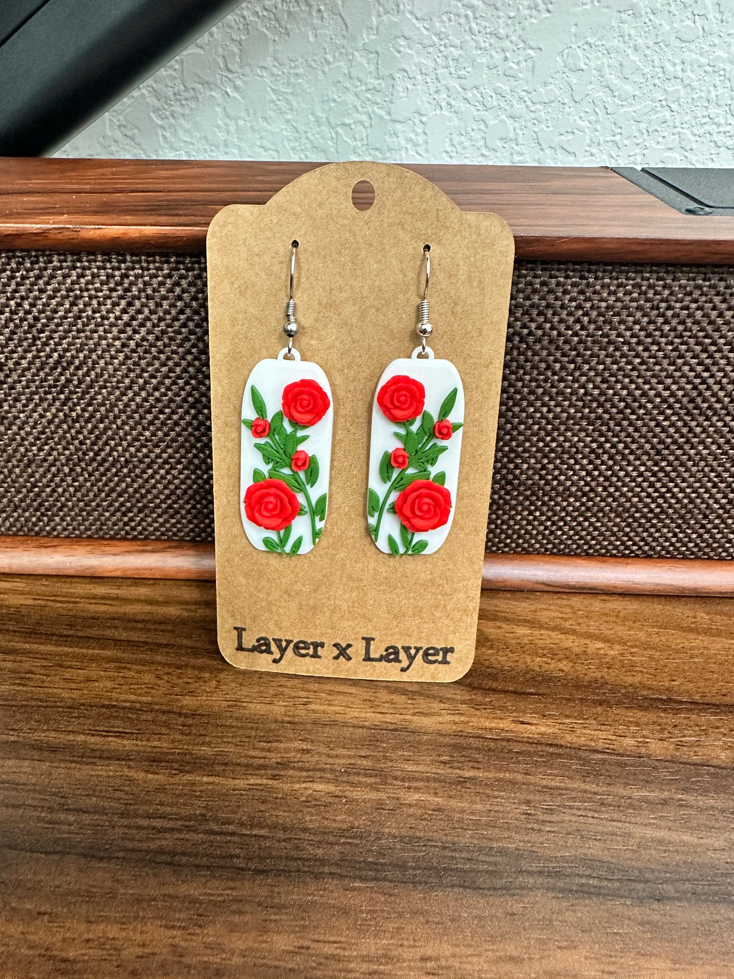 Rose Bud Floral Earrings