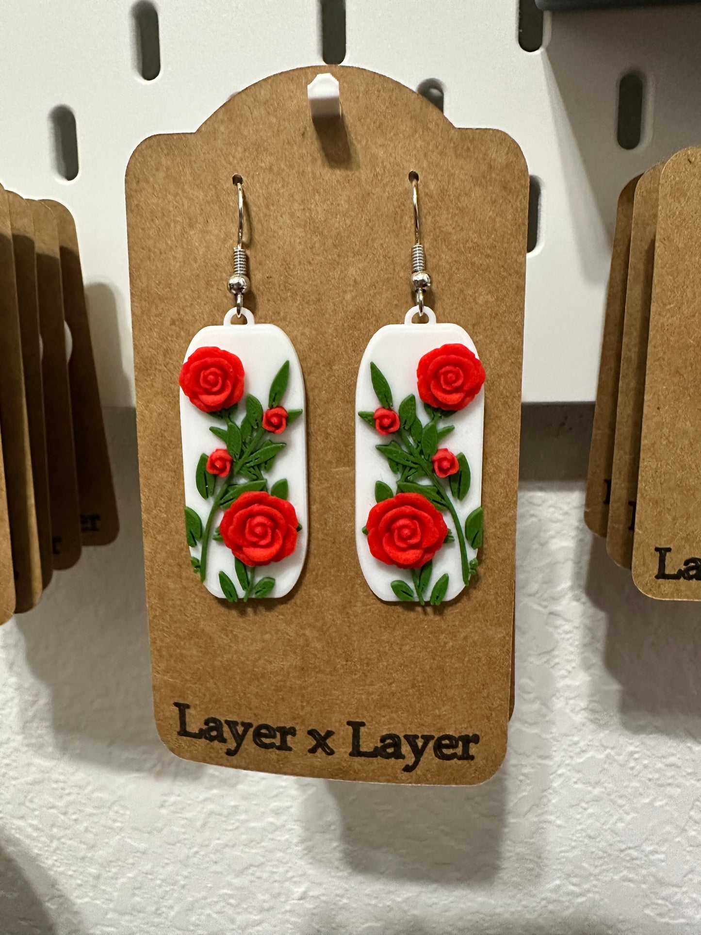 Rose Bud Floral Earrings