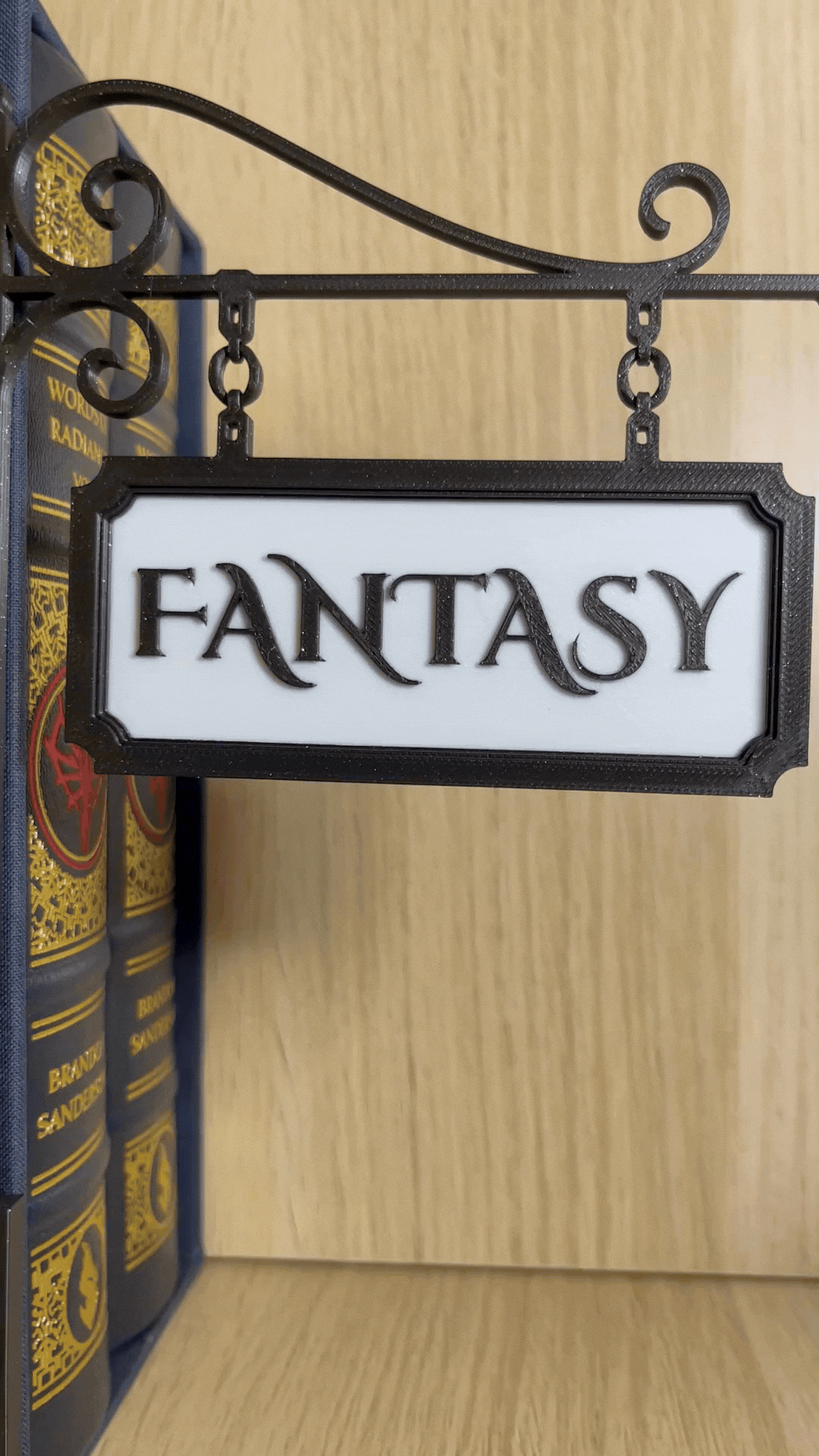 Bookshelf Genre Sign